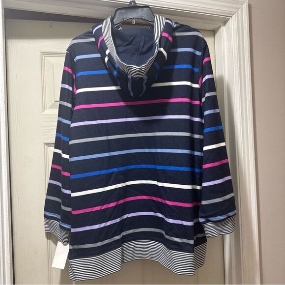Kohl's Navy Striped Top - Picture 1 of 5